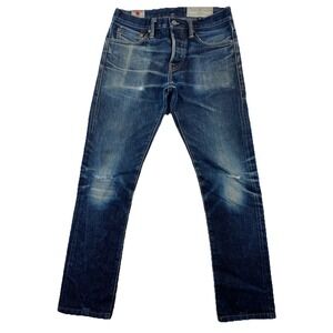 Rogue Territory RGT SK Skinny Fit Blue Denim Jeans Selvedge Distressed 30x29 USA